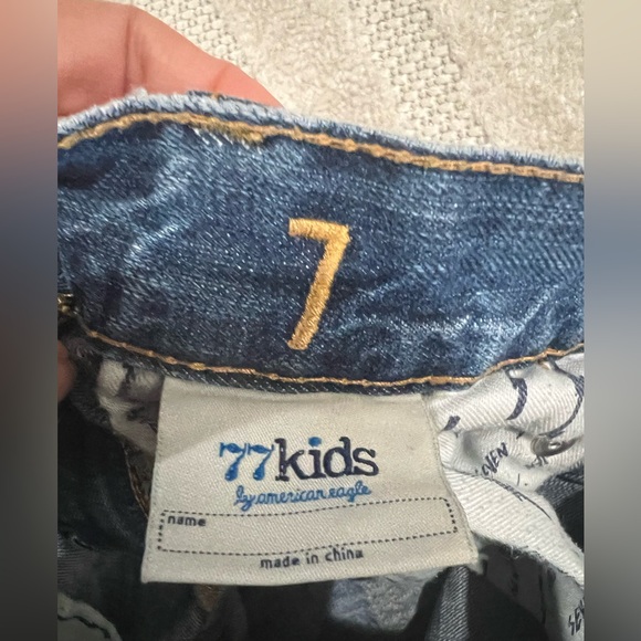 Boys/kids American Eagle Outfitters Blue Straight Leg Jeans - Picture 3 of 3